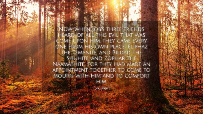 Picture 05 - Job 2:11 KJV Desktop Wallpaper - Now when Job's three friends heard of all this - Desktop Bible Verse Wallpaper
