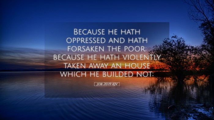 Picture 05 - Job 20:19 KJV Desktop Wallpaper - Because he hath oppressed and hath forsaken the - Desktop Bible Verse Wallpaper