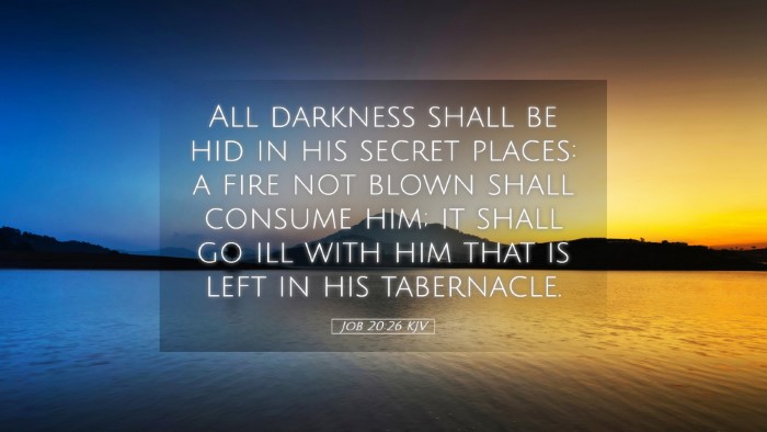 Picture 05 - Job 20:26 KJV Desktop Wallpaper - All darkness shall be hid in his secret places: a - Desktop Bible Verse Wallpaper