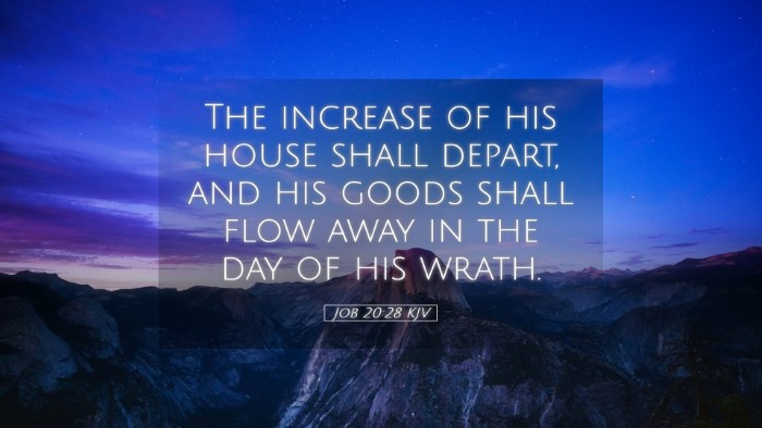 Picture 05 - Job 20:28 KJV Desktop Wallpaper - The increase of his house shall depart, and his - Desktop Bible Verse Wallpaper