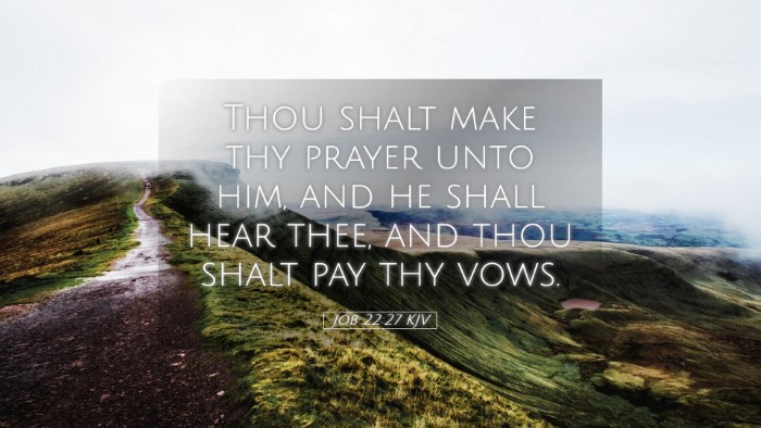 Picture 05 - Job 22:27 KJV Desktop Wallpaper - Thou shalt make thy prayer unto him, and he shall - Desktop Bible Verse Wallpaper