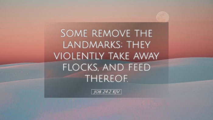 Picture 05 - Job 24:2 KJV Desktop Wallpaper - Some remove the landmarks; they violently take - Desktop Bible Verse Wallpaper
