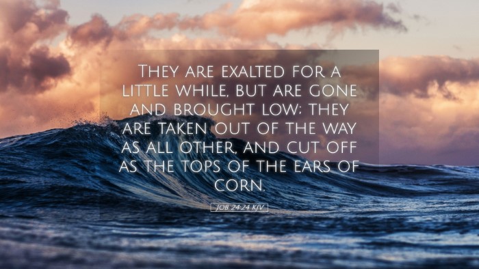 Picture 05 - Job 24:24 KJV Desktop Wallpaper - They are exalted for a little while, but are gone - Desktop Bible Verse Wallpaper
