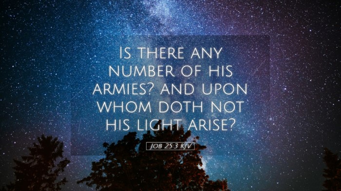 Picture 05 - Job 25:3 KJV Desktop Wallpaper - Is there any number of his armies? and upon whom - Desktop Bible Verse Wallpaper