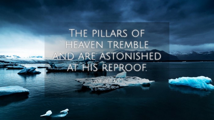 Picture 05 - Job 26:11 KJV Desktop Wallpaper - The pillars of heaven tremble and are astonished - Desktop Bible Verse Wallpaper