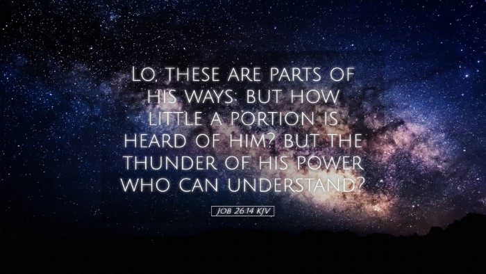 Picture 05 - Job 26:14 KJV Desktop Wallpaper - Lo, these are parts of his ways: but how little a - Desktop Bible Verse Wallpaper