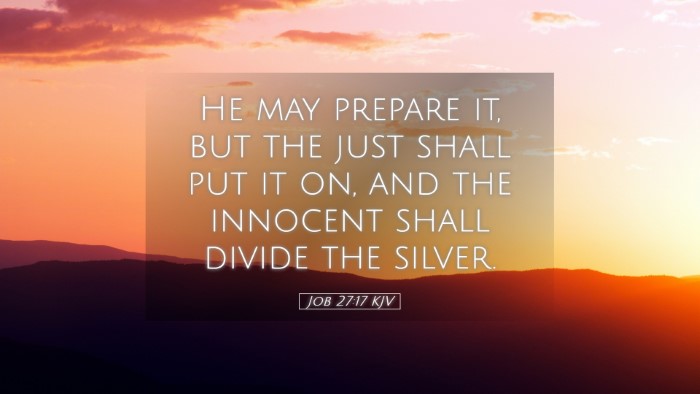 Picture 05 - Job 27:17 KJV Desktop Wallpaper - He may prepare it, but the just shall put it on, - Desktop Bible Verse Wallpaper