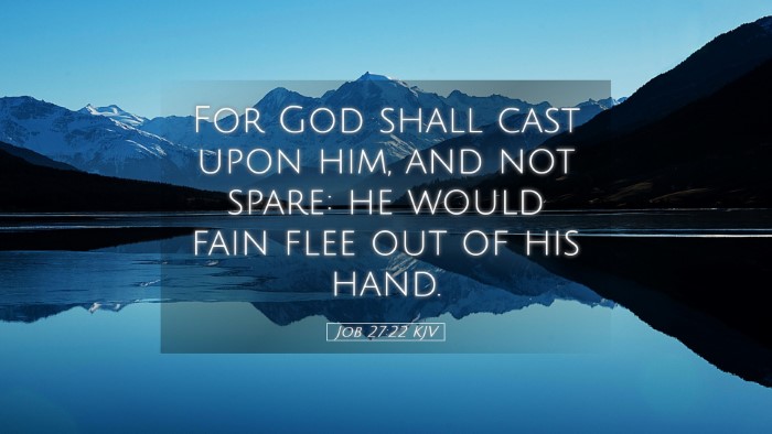 Picture 05 - Job 27:22 KJV Desktop Wallpaper - For God shall cast upon him, and not spare: he - Desktop Bible Verse Wallpaper