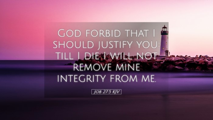 Picture 05 - Job 27:5 KJV Desktop Wallpaper - God forbid that I should justify you: till I die - Desktop Bible Verse Wallpaper