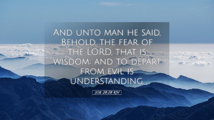 Picture 05 - Job 28:28 KJV Desktop Wallpaper - And unto man he said, Behold, the fear of the - Desktop Bible Verse Wallpaper