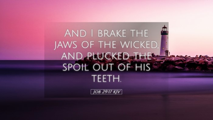 Picture 05 - Job 29:17 KJV Desktop Wallpaper - And I brake the jaws of the wicked, and plucked - Desktop Bible Verse Wallpaper