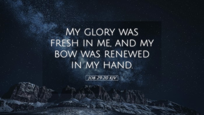 Picture 05 - Job 29:20 KJV Desktop Wallpaper - My glory was fresh in me, and my bow was renewed - Desktop Bible Verse Wallpaper