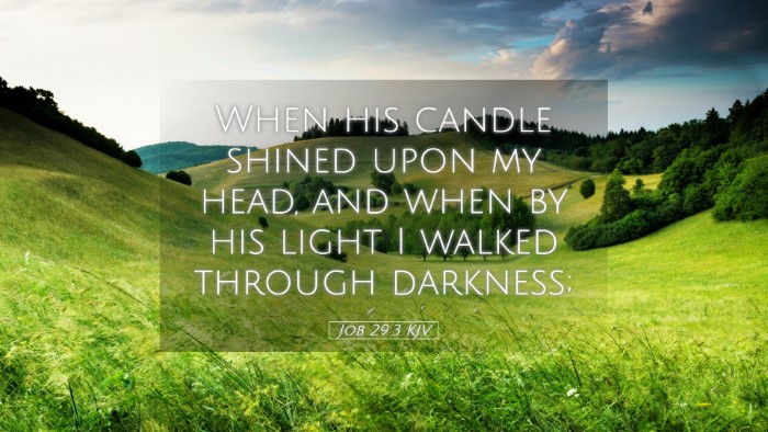 Picture 05 - Job 29:3 KJV Desktop Wallpaper - When his candle shined upon my head, and when by - Desktop Bible Verse Wallpaper