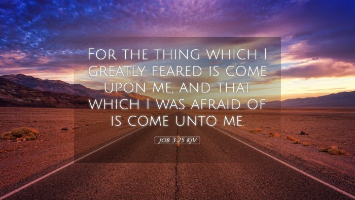 Picture 05 - Job 3:25 KJV Desktop Wallpaper - For the thing which I greatly feared is come upon - Desktop Bible Verse Wallpaper