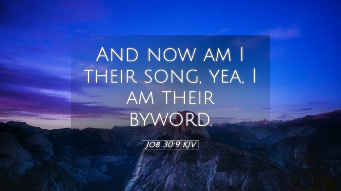Picture 05 - Job 30:9 KJV Desktop Wallpaper - And now am I their song, yea, I am their - Desktop Bible Verse Wallpaper
