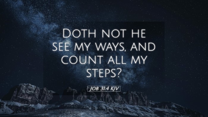 Picture 05 - Job 31:4 KJV Desktop Wallpaper - Doth not he see my ways, and count all my - Desktop Bible Verse Wallpaper
