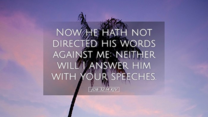 Picture 05 - Job 32:14 KJV Desktop Wallpaper - Now he hath not directed his words against me: - Desktop Bible Verse Wallpaper