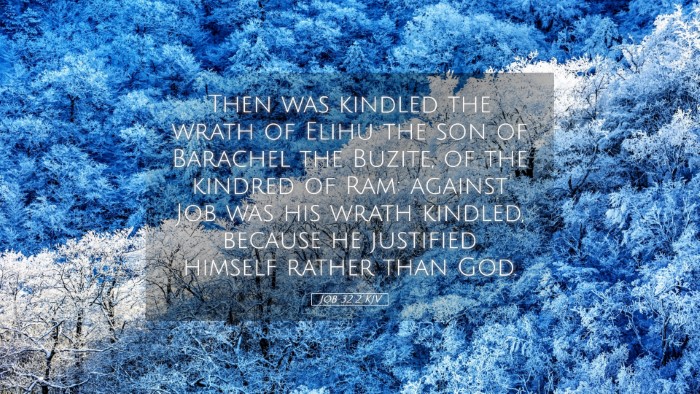 Picture 05 - Job 32:2 KJV Desktop Wallpaper - Then was kindled the wrath of Elihu the son of - Desktop Bible Verse Wallpaper