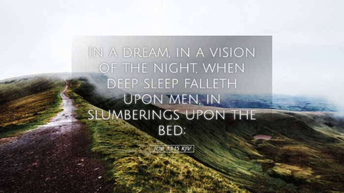 Picture 05 - Job 33:15 KJV Desktop Wallpaper - In a dream, in a vision of the night, when deep - Desktop Bible Verse Wallpaper