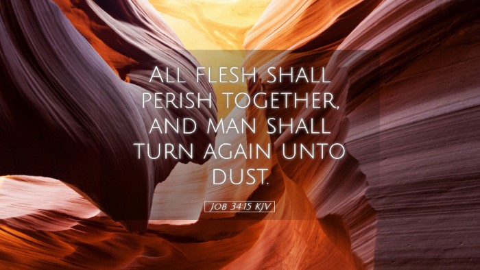 Picture 05 - Job 34:15 KJV Desktop Wallpaper - All flesh shall perish together, and man shall - Desktop Bible Verse Wallpaper