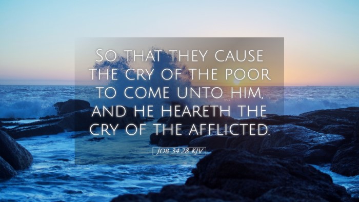 Picture 05 - Job 34:28 KJV Desktop Wallpaper - So that they cause the cry of the poor to come - Desktop Bible Verse Wallpaper
