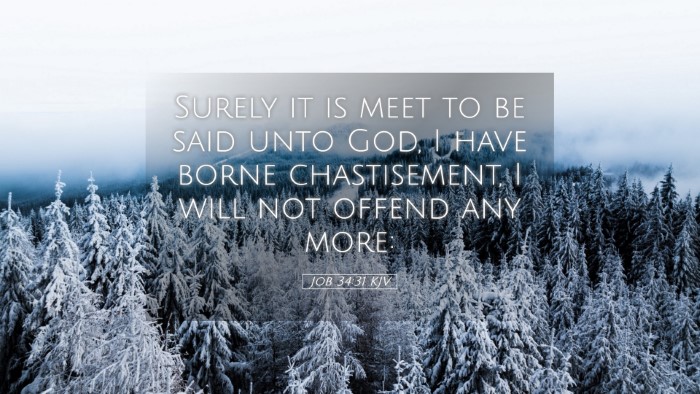 Picture 05 - Job 34:31 KJV Desktop Wallpaper - Surely it is meet to be said unto God, I have - Desktop Bible Verse Wallpaper