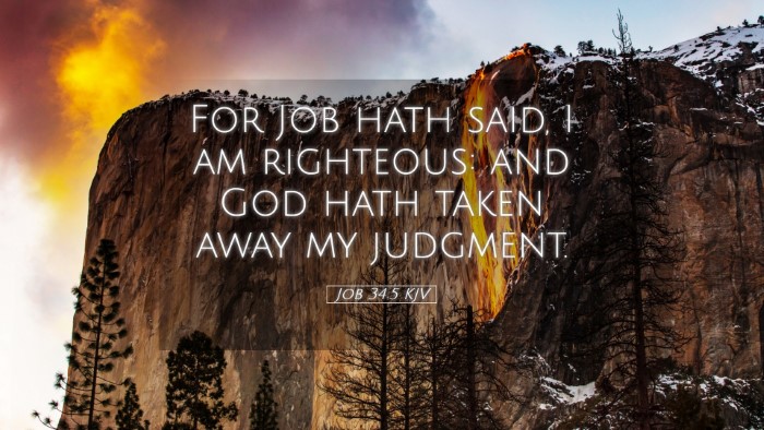 Picture 05 - Job 34:5 KJV Desktop Wallpaper - For Job hath said, I am righteous: and God hath - Desktop Bible Verse Wallpaper