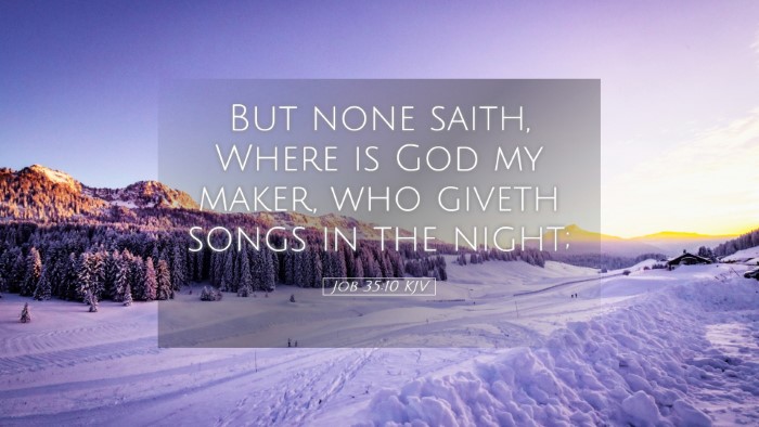 Picture 05 - Job 35:10 KJV Desktop Wallpaper - But none saith, Where is God my maker, who giveth - Desktop Bible Verse Wallpaper