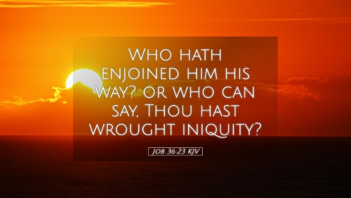 Picture 05 - Job 36:23 KJV Desktop Wallpaper - Who hath enjoined him his way? or who can say, - Desktop Bible Verse Wallpaper