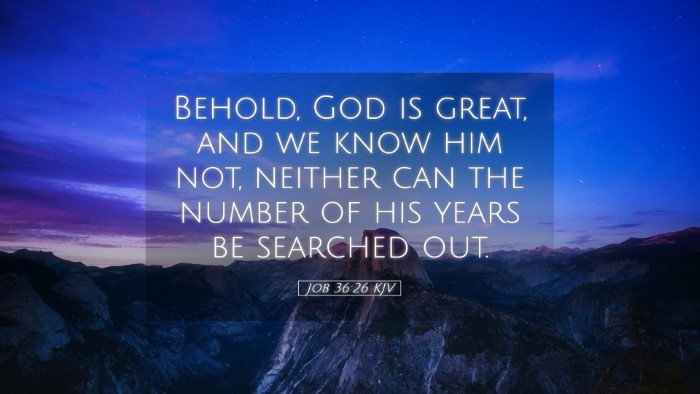 Picture 05 - Job 36:26 KJV Desktop Wallpaper - Behold, God is great, and we know him not, - Desktop Bible Verse Wallpaper