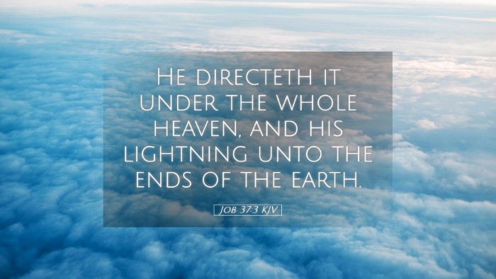 Picture 05 - Job 37:3 KJV Desktop Wallpaper - He directeth it under the whole heaven, and his - Desktop Bible Verse Wallpaper