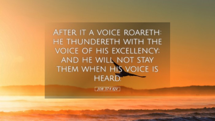 Picture 05 - Job 37:4 KJV Desktop Wallpaper - After it a voice roareth: he thundereth with the - Desktop Bible Verse Wallpaper