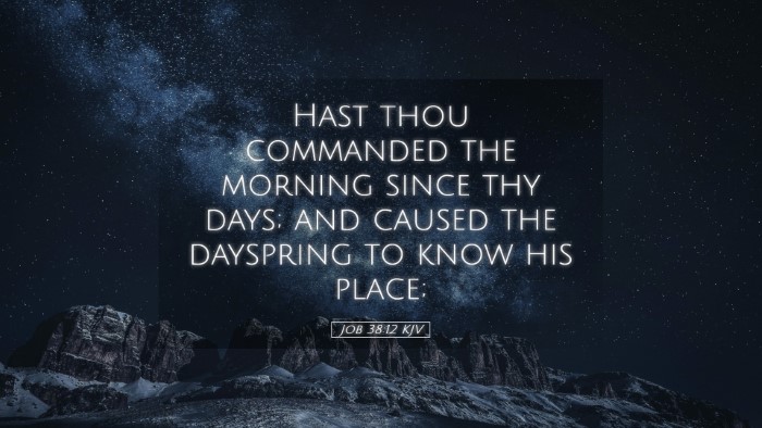 Picture 05 - Job 38:12 KJV Desktop Wallpaper - Hast thou commanded the morning since thy days; - Desktop Bible Verse Wallpaper