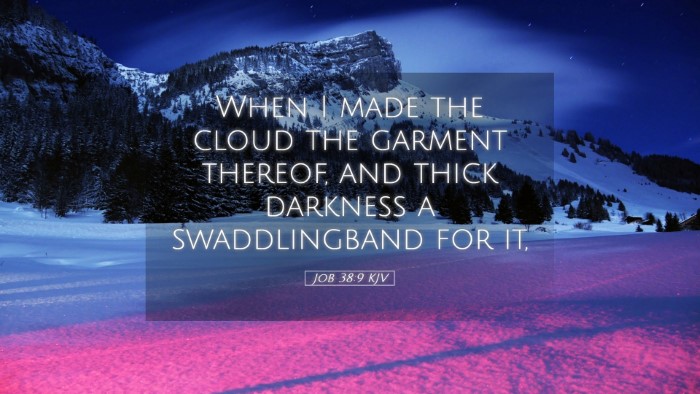 Picture 05 - Job 38:9 KJV Desktop Wallpaper - When I made the cloud the garment thereof, and - Desktop Bible Verse Wallpaper