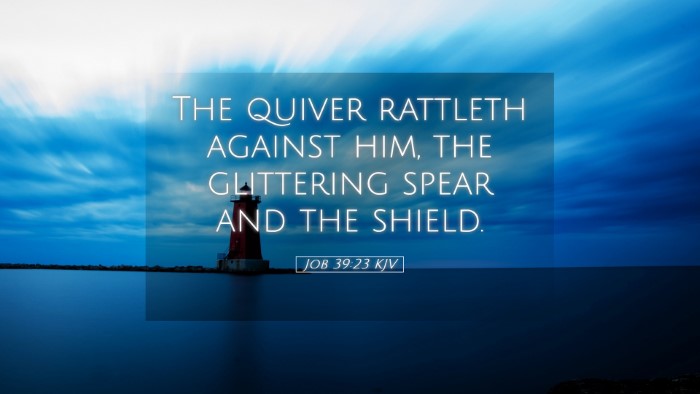 Picture 05 - Job 39:23 KJV Desktop Wallpaper - The quiver rattleth against him, the glittering - Desktop Bible Verse Wallpaper