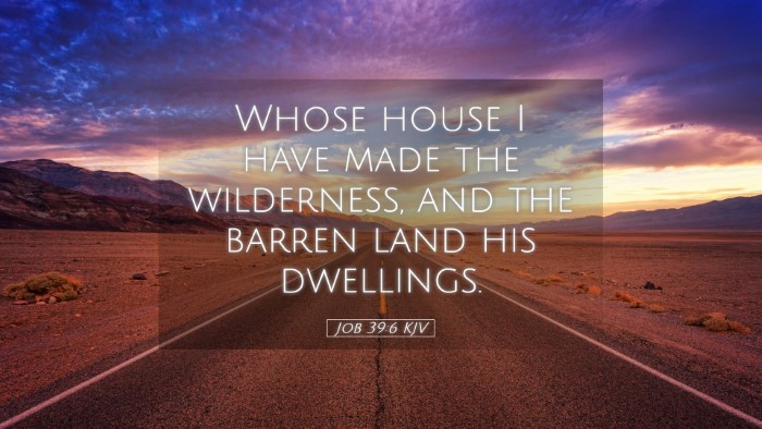 Picture 05 - Job 39:6 KJV Desktop Wallpaper - Whose house I have made the wilderness, and the - Desktop Bible Verse Wallpaper