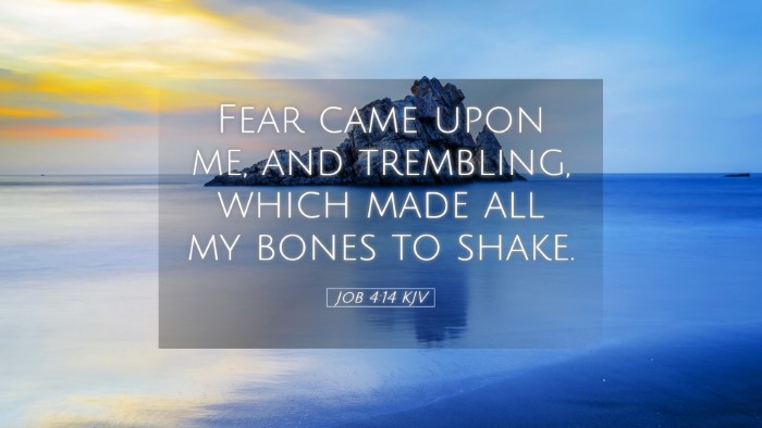 Picture 05 - Job 4:14 KJV Desktop Wallpaper - Fear came upon me, and trembling, which made all - Desktop Bible Verse Wallpaper