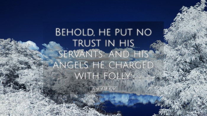 Picture 05 - Job 4:18 KJV Desktop Wallpaper - Behold, he put no trust in his servants; and his - Desktop Bible Verse Wallpaper
