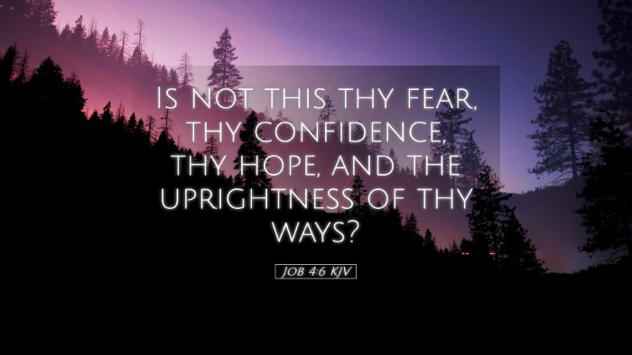 Picture 05 - Job 4:6 KJV Desktop Wallpaper - Is not this thy fear, thy confidence, thy hope, - Desktop Bible Verse Wallpaper