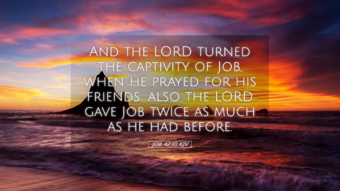 Picture 05 - Job 42:10 KJV Desktop Wallpaper - And the LORD turned the captivity of Job, when he - Desktop Bible Verse Wallpaper