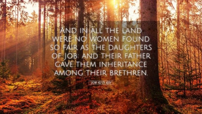 Picture 05 - Job 42:15 KJV Desktop Wallpaper - And in all the land were no women found so fair - Desktop Bible Verse Wallpaper
