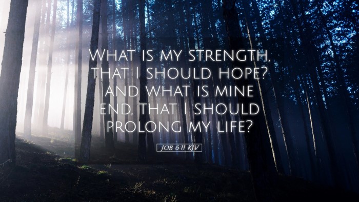 Picture 05 - Job 6:11 KJV Desktop Wallpaper - What is my strength, that I should hope? and what - Desktop Bible Verse Wallpaper