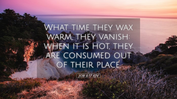 Picture 05 - Job 6:17 KJV Desktop Wallpaper - What time they wax warm, they vanish: when it is - Desktop Bible Verse Wallpaper