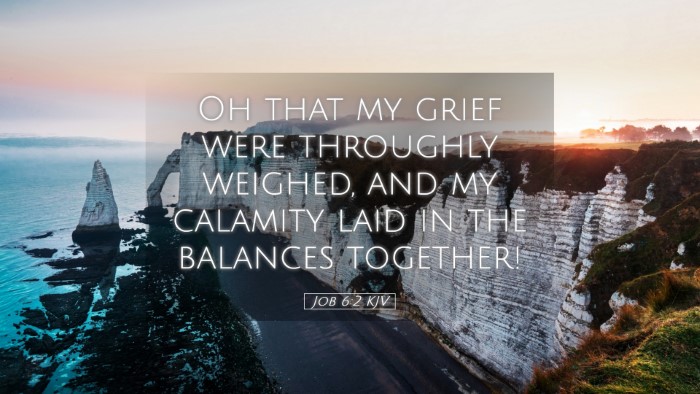 Picture 05 - Job 6:2 KJV Desktop Wallpaper - Oh that my grief were throughly weighed, and my - Desktop Bible Verse Wallpaper