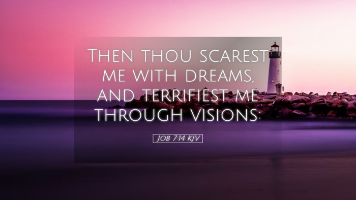 Picture 05 - Job 7:14 KJV Desktop Wallpaper - Then thou scarest me with dreams, and terrifiest - Desktop Bible Verse Wallpaper
