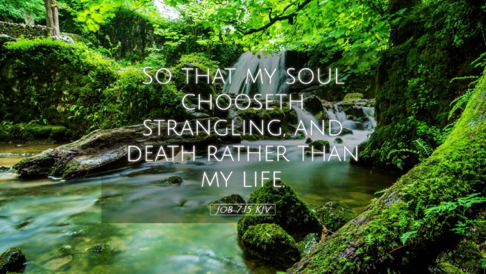 Picture 05 - Job 7:15 KJV Desktop Wallpaper - So that my soul chooseth strangling, and death - Desktop Bible Verse Wallpaper