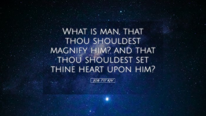 Picture 05 - Job 7:17 KJV Desktop Wallpaper - What is man, that thou shouldest magnify him? and - Desktop Bible Verse Wallpaper
