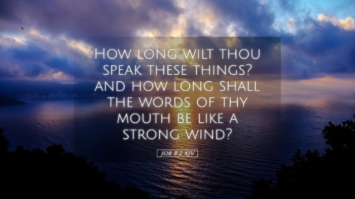 Picture 05 - Job 8:2 KJV Desktop Wallpaper - How long wilt thou speak these things? and how - Desktop Bible Verse Wallpaper