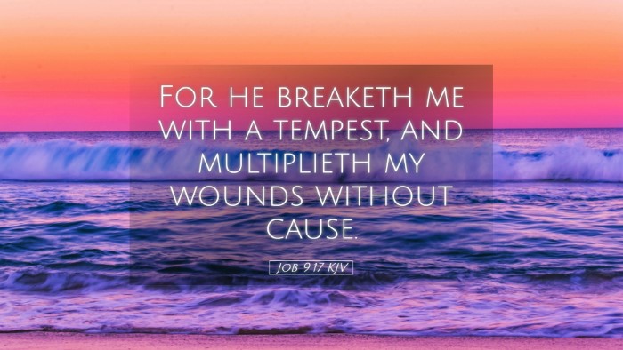 Picture 05 - Job 9:17 KJV Desktop Wallpaper - For he breaketh me with a tempest, and - Desktop Bible Verse Wallpaper