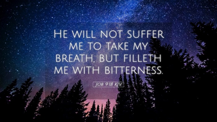 Picture 05 - Job 9:18 KJV Desktop Wallpaper - He will not suffer me to take my breath, but - Desktop Bible Verse Wallpaper